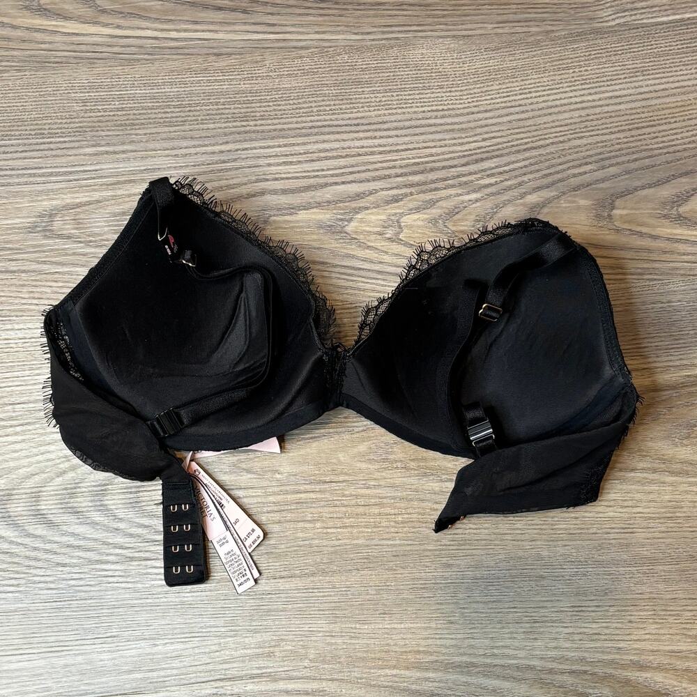 Victoria's Secret Dream Angels Push-Up Lace Bra Black 34D - Picture 3 of 5